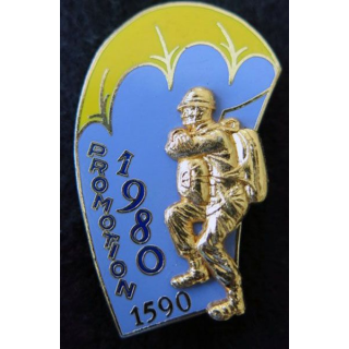 PROMO ETAP 1980 1590 : insigne métallique de la promotion de l'école des troupes aéroportées 1980 1590 Delsart n° 255
