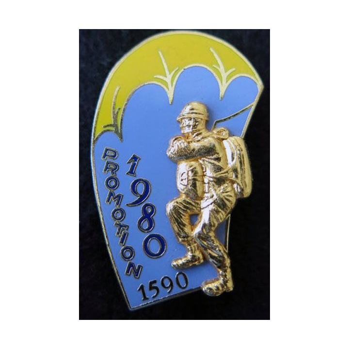 PROMO ETAP 1980 1590 : insigne métallique de la promotion de l'école des troupes aéroportées 1980 1590 Delsart n° 255