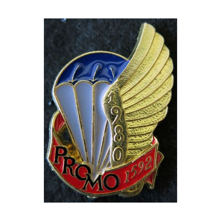 PROMO ETAP 1980 1592 : insigne métallique de la promotion de l'école des troupes aéroportées 1980 1592 Delsart n° 203