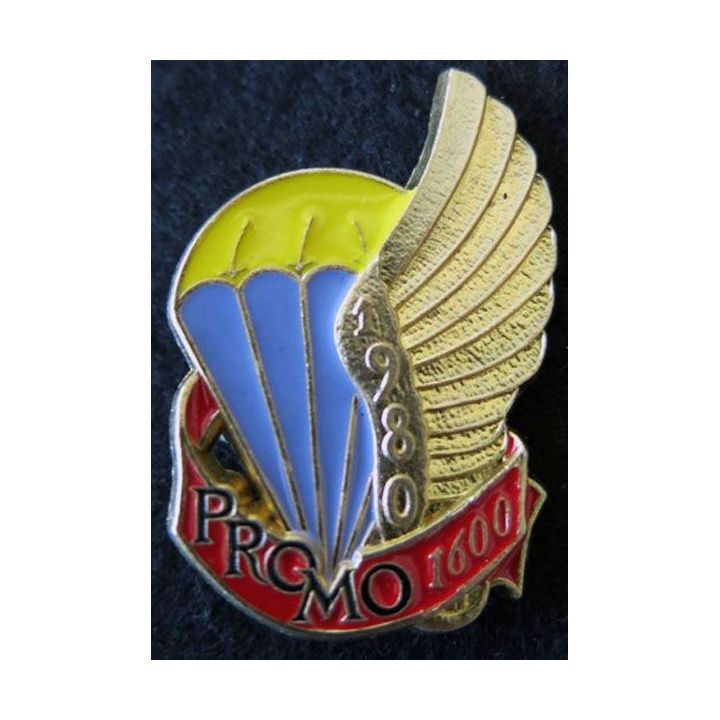 PROMO ETAP 1980 1600 : insigne métallique de la promotion de l'école des troupes aéroportées 1980 1600 Delsart n° 288