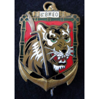 6° BMEO : insigne métallique du 6° Bataillon de Marche d’ Extrême Orient Drago O Metra Déposé