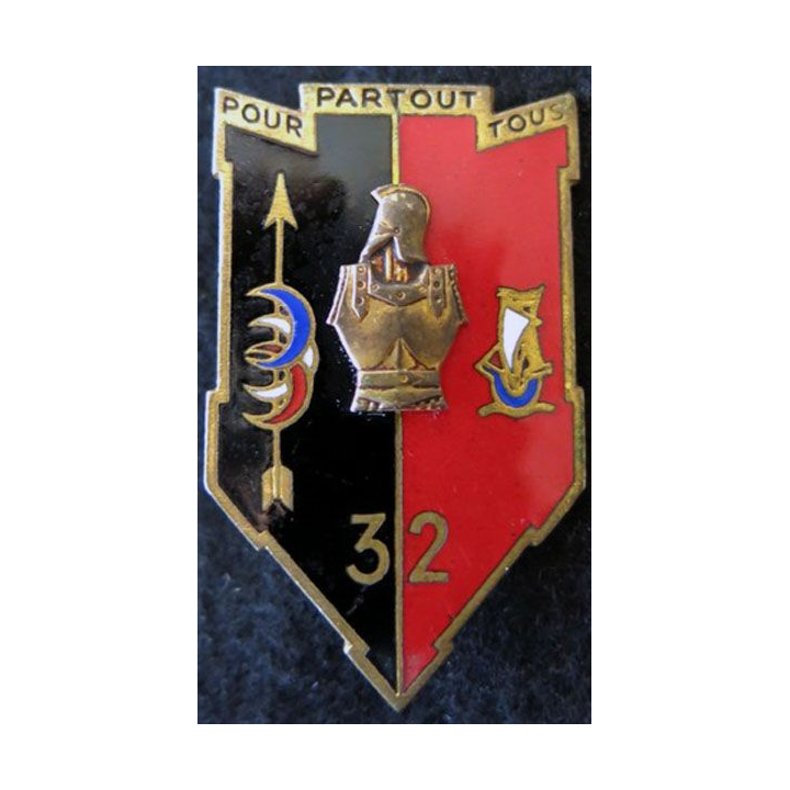 32° RG : 32° régiment du Génie Drago Paris en émail