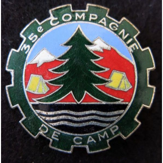 35° CC : 35° Compagnie de camp de La Courtine Drago Paris G. 1041 en émail