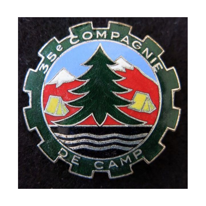 35° CC : 35° Compagnie de camp de La Courtine Drago Paris G. 1041 en émail