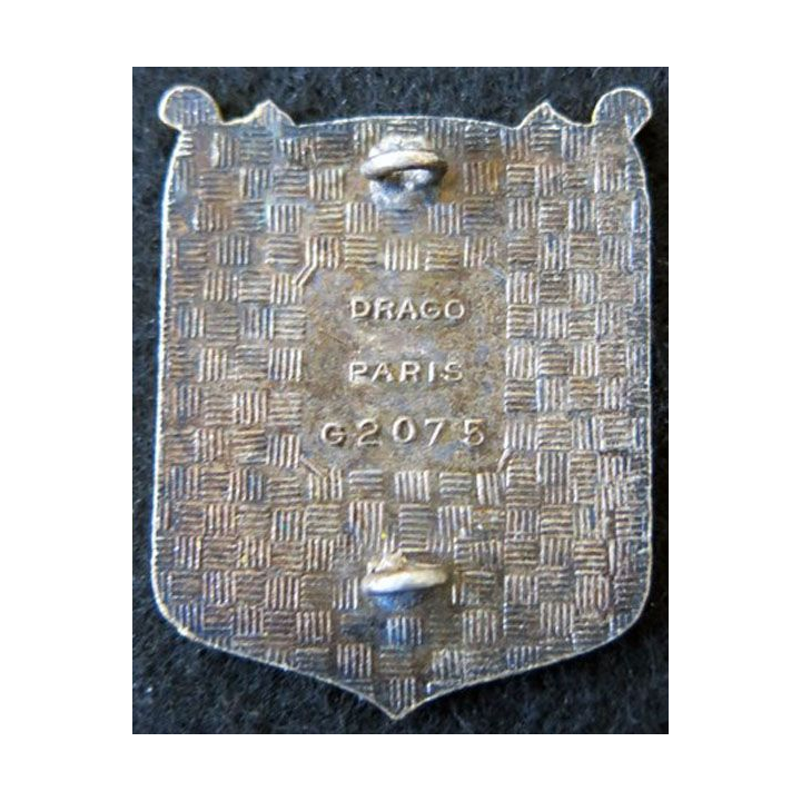 CEL :  Insigne métallique du centre d'essai des Landes de fabrication Drago Paris G. 2075 en émail guilloché argenté noirci