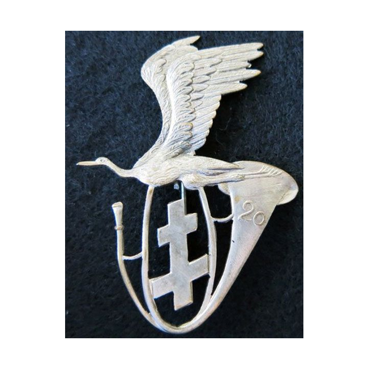 20° BCP : insigne métallique du 20° bataillon de chasseurs à pied