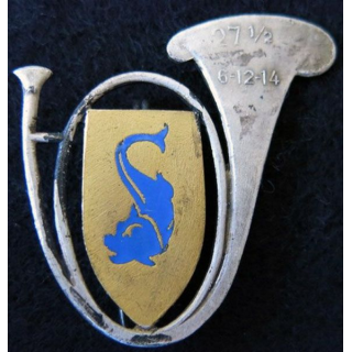 27° DBCA : insigne métallique du 27° Demi Brigade de chasseurs alpins ajouré