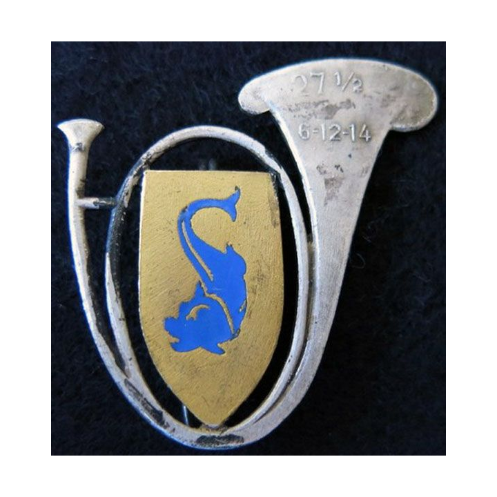 27° DBCA : insigne métallique du 27° Demi Brigade de chasseurs alpins ajouré