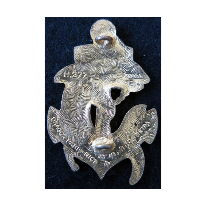 21° RIC : insigne métallique du 21° régiment d'infanterie coloniale de fabrication Drago O. Metra déposé émail