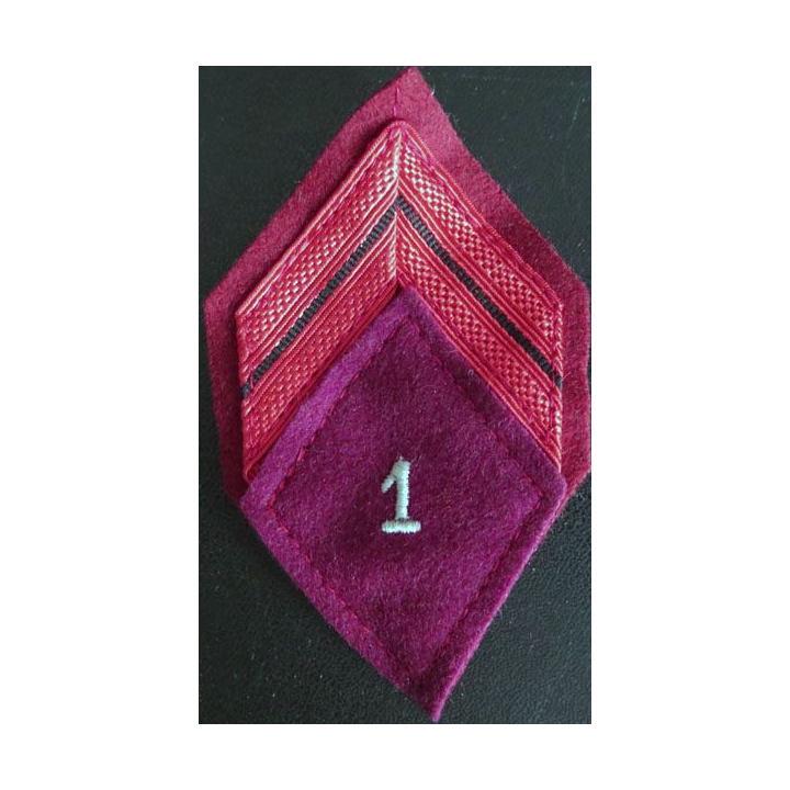 1° RMED : galon de caporal du 1° régiment médical avec crochets de fixation
