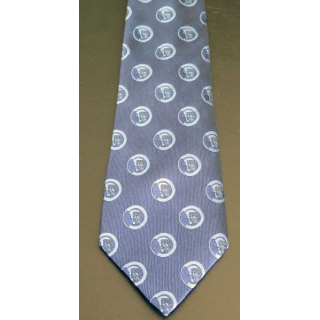 Cravate en soie et polyester du Souvenir Français dominante bleue neuve