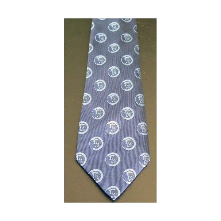 Cravate en soie et polyester du Souvenir Français dominante bleue neuve