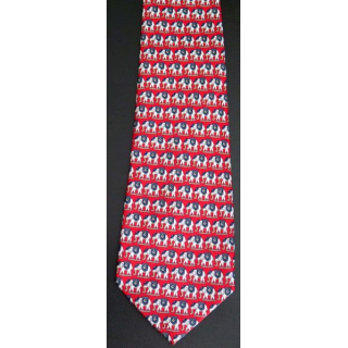 Cravate René Chagal Italian designer 100 % soie à dominante rouge