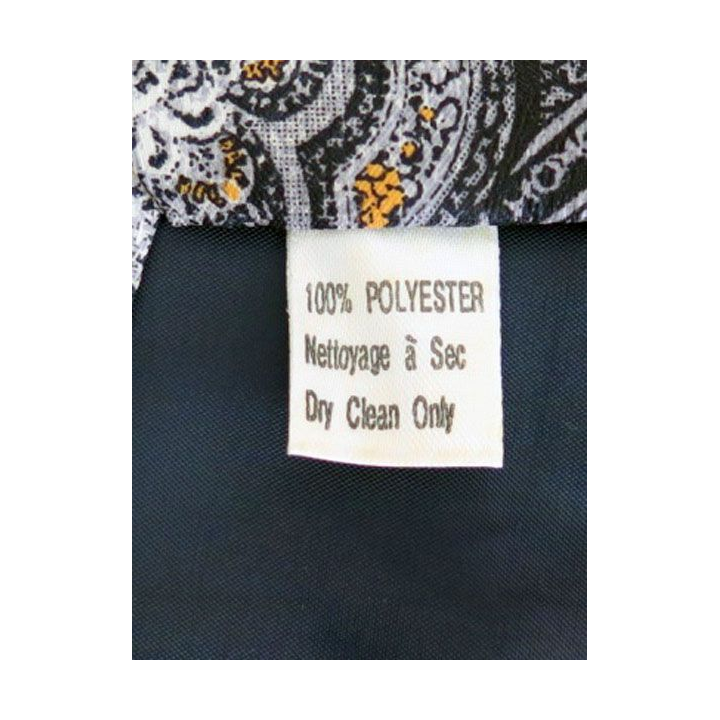 Cravate retro 100 % polyester à dominante noire avec motifs colorés