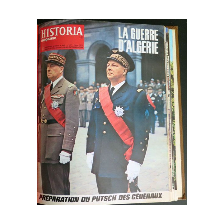 Livre Historia relié des numéros 309 à n° 339 sur la guerre d'Algérie