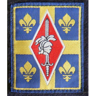 10° DB : insigne tissu de la 10° division blindée cousu sur feutrine noire