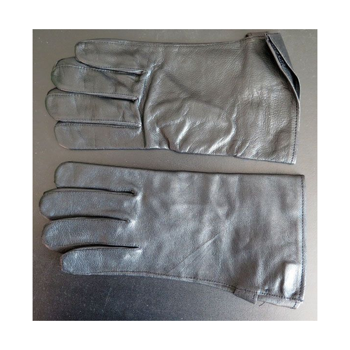 Gants cuir noir tenue armée française 