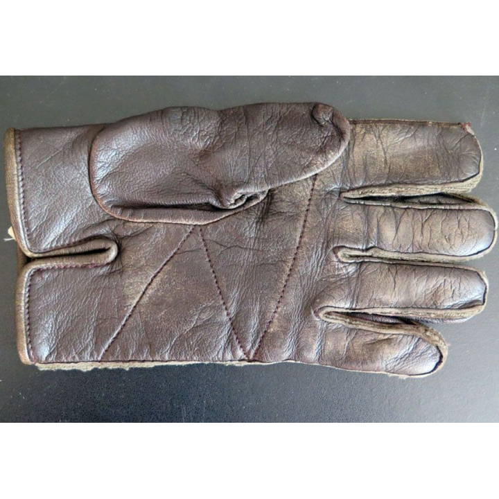 Gant unique de combat tissu vert paume cuir armée française 