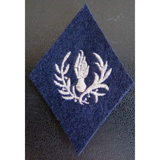 LOSANGE DE BRAS MODÈLE 45 insigne de commissariat argent sur fond noir