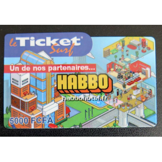 TELECARTE : télécarte ticket surf 5000 FCFA Habbo neuve
