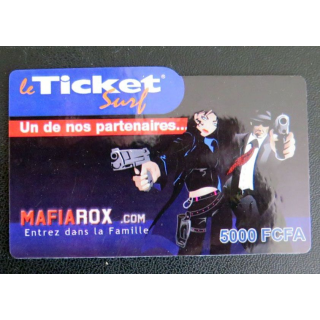 TELECARTE : télécarte TICKET SURF 5000 FCFA Mafiarox neuve