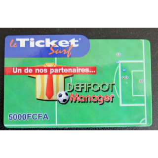 TELECARTE : télécarte TICKET SURF 5000 FCFA Défifoot neuve