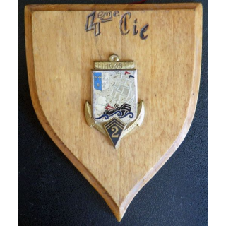 2° RIMA : écu de bois de la 4° Compagnie du 2° Régiment d'Infanterie de Marine attribuée