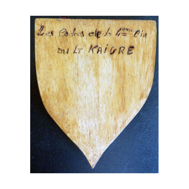 2° RIMA : écu de bois de la 4° Compagnie du 2° Régiment d'Infanterie de Marine attribuée