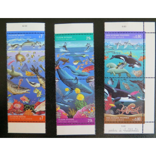 timbres de l'ONU Océans propres Claean Oceans saubere meere stamps