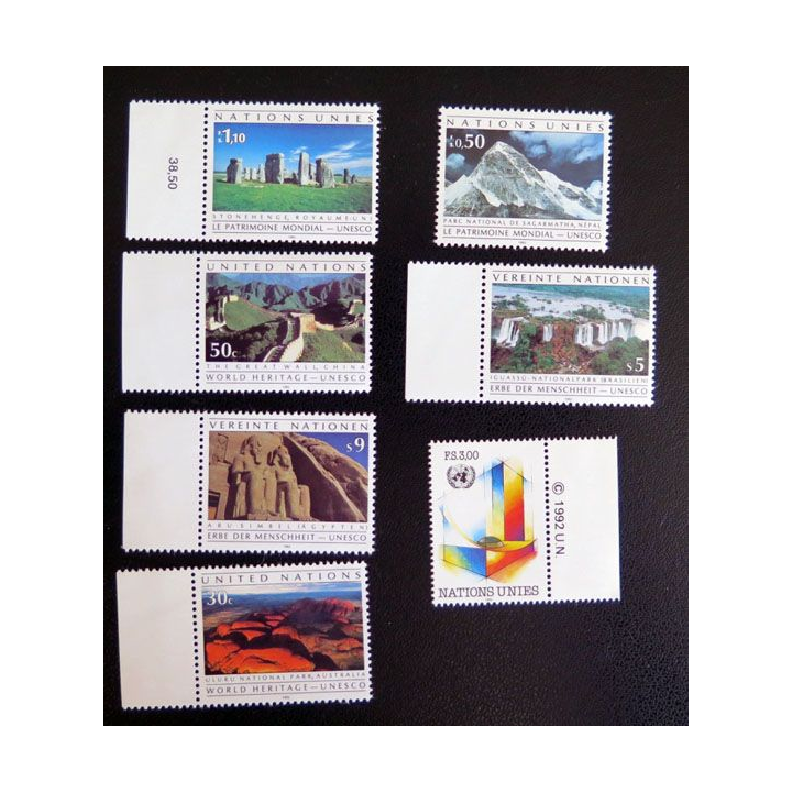 timbres UN Patrimoine mondial Erbe der Menschheit World heritage ONU