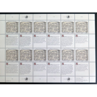 UN ONU : Planche de 12 timbres de l'ONU Human Rights article 10