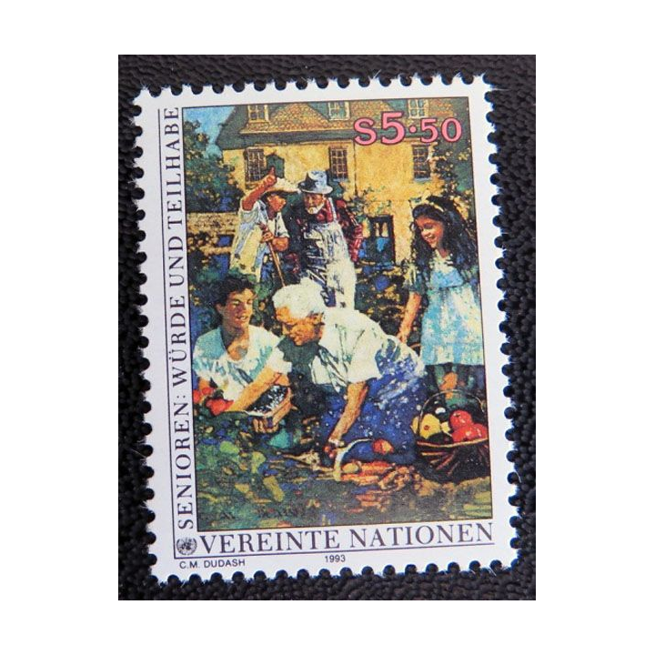 UN ONU : Planche de 17 timbres des Nations Unies 1992 et 1993