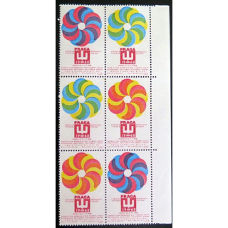 Praga 6 timbres neufs exposition mondiale des timbres à Prague 1968
