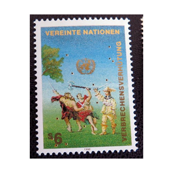 6 timbres neufs ONU Namibie 6 timbres prévention du crime 4 timbres UN