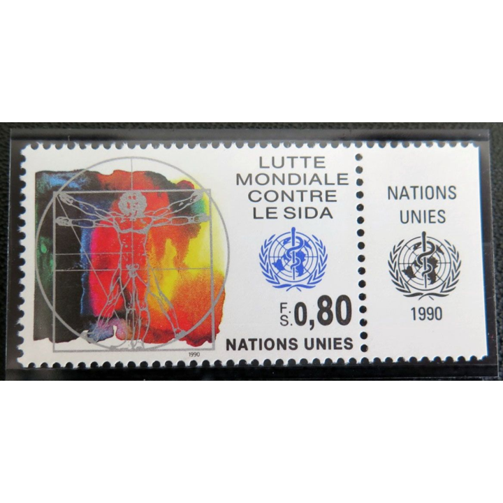 UN ONU 11 timbres neufs 6 Sida AIDS 3 centre du commerce international