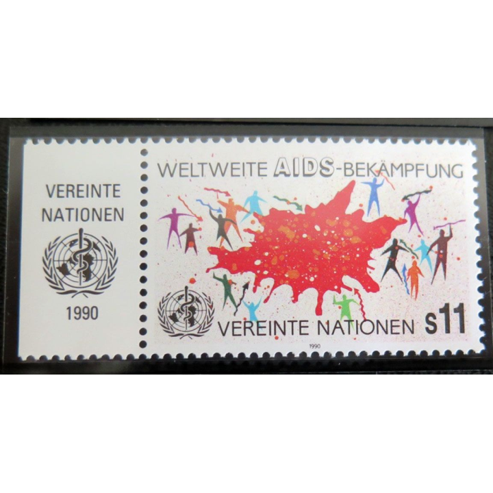 UN ONU 11 timbres neufs 6 Sida AIDS 3 centre du commerce international