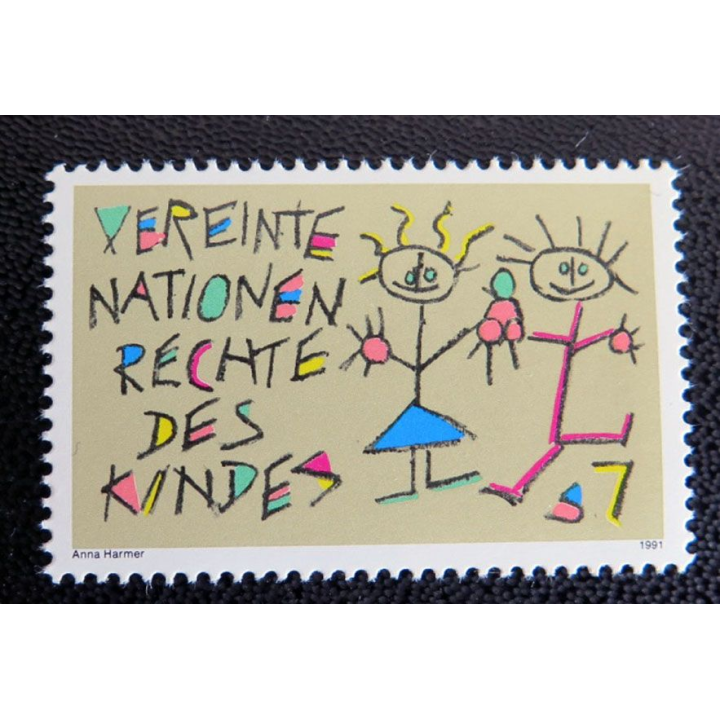 UN ONU timbres neufs contre les armes chimiques les droits d'enfants