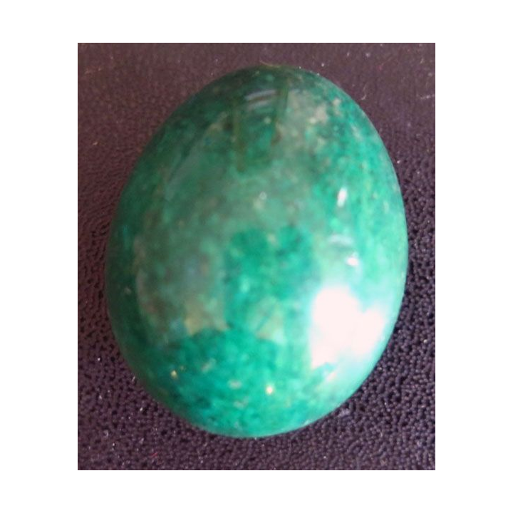 OEUF EN PIERRE 11 hauteur 4 cm couleur vert anglais