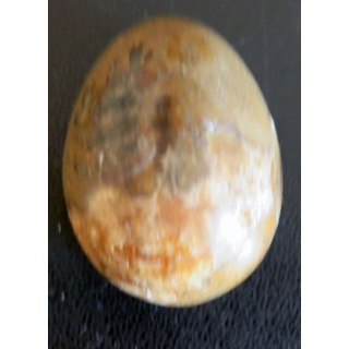OEUF EN PIERRE 13 hauteur 4 cm couleur marron gris foncé