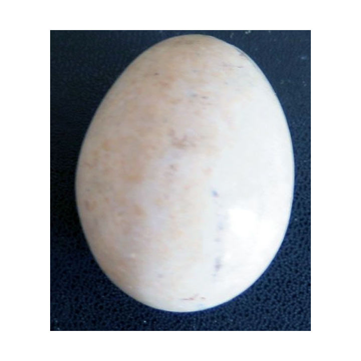 OEUF EN PIERRE 18 hauteur 4,5 cm couleur blanc beige rose agatemousse