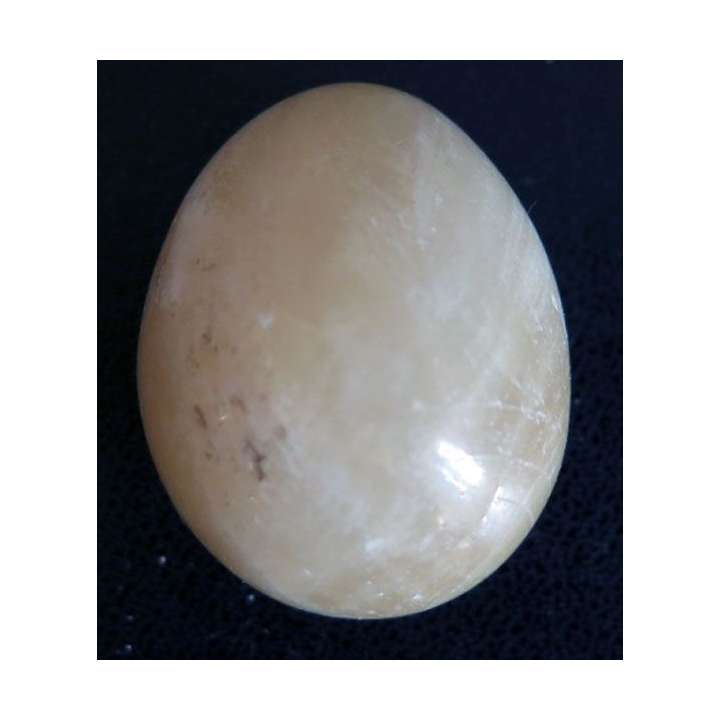 OEUF EN PIERRE 19 hauteur 3,5 cm couleur beige marbré 