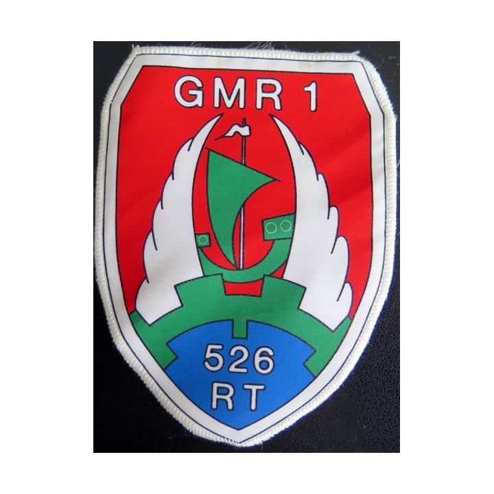 526° RT GMR 1 : insigne tissu plastifié du 526° régiment du train GMR
