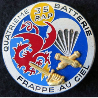 35° RAP : 4° batterie 35° régiment d'artillerie parachutiste frappe au ciel de fabrication Drago