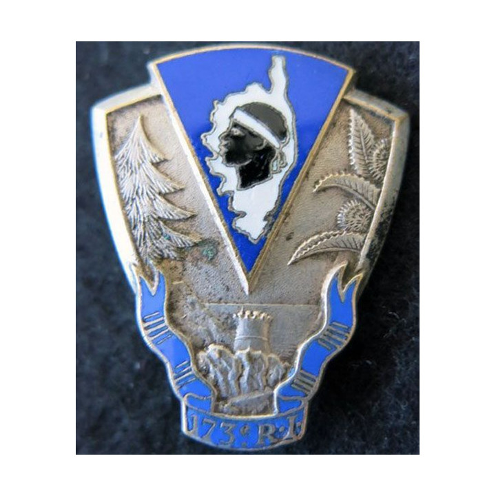 173° RI : Insigne métallique du 173° régiment d'infanterie de fabrication Drago Béranger Déposé