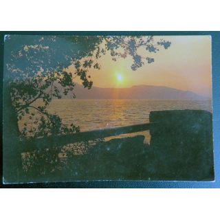 Carte postale coucher de soleil au Lac du Bourget
