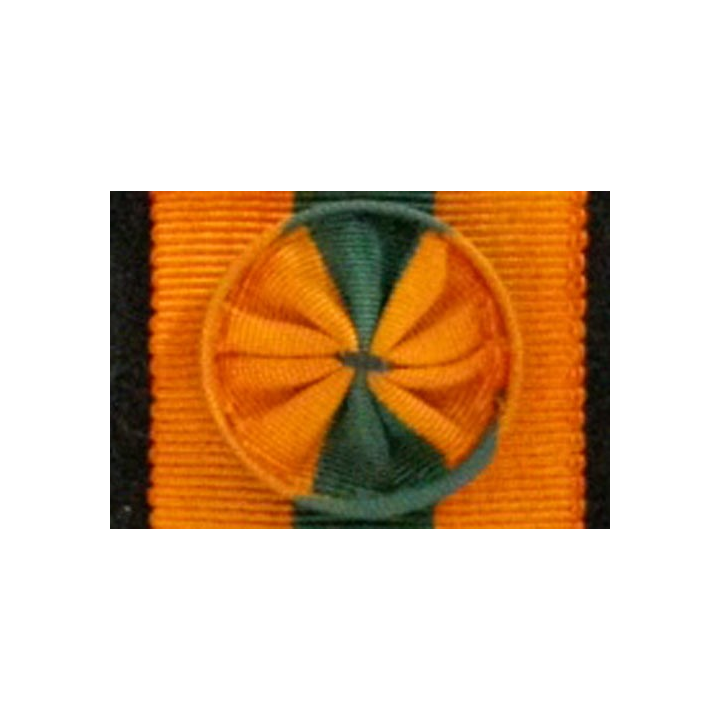 RUBAN INCONNU : OFFICIER ORANGE A BANDE VERTE CENTRALE