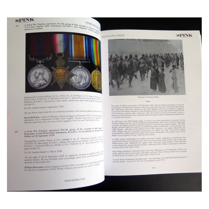 Catalogue SPINK sur les médailles militaires anglaises et monde entier