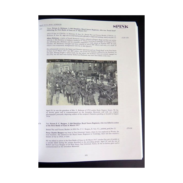 Catalogue SPINK sur les médailles militaires anglaises et monde entier