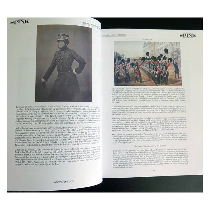 Catalogue SPINK sur les médailles militaires anglaises et monde entier