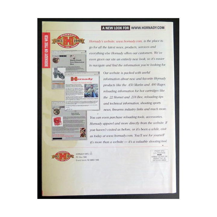 Catalogue Hornady 2001 Bullets Ammo Reloading